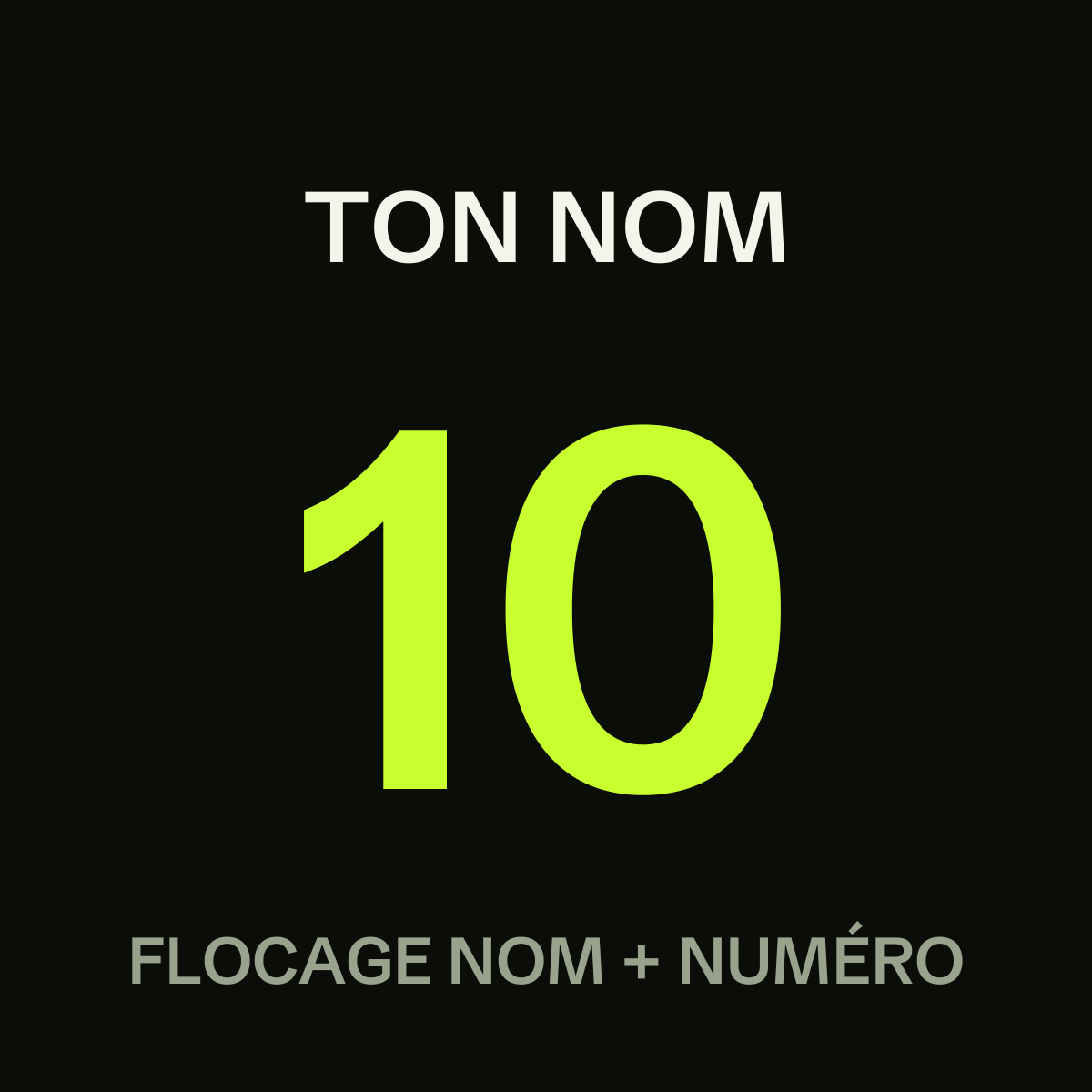 Flocage nom + numéro
