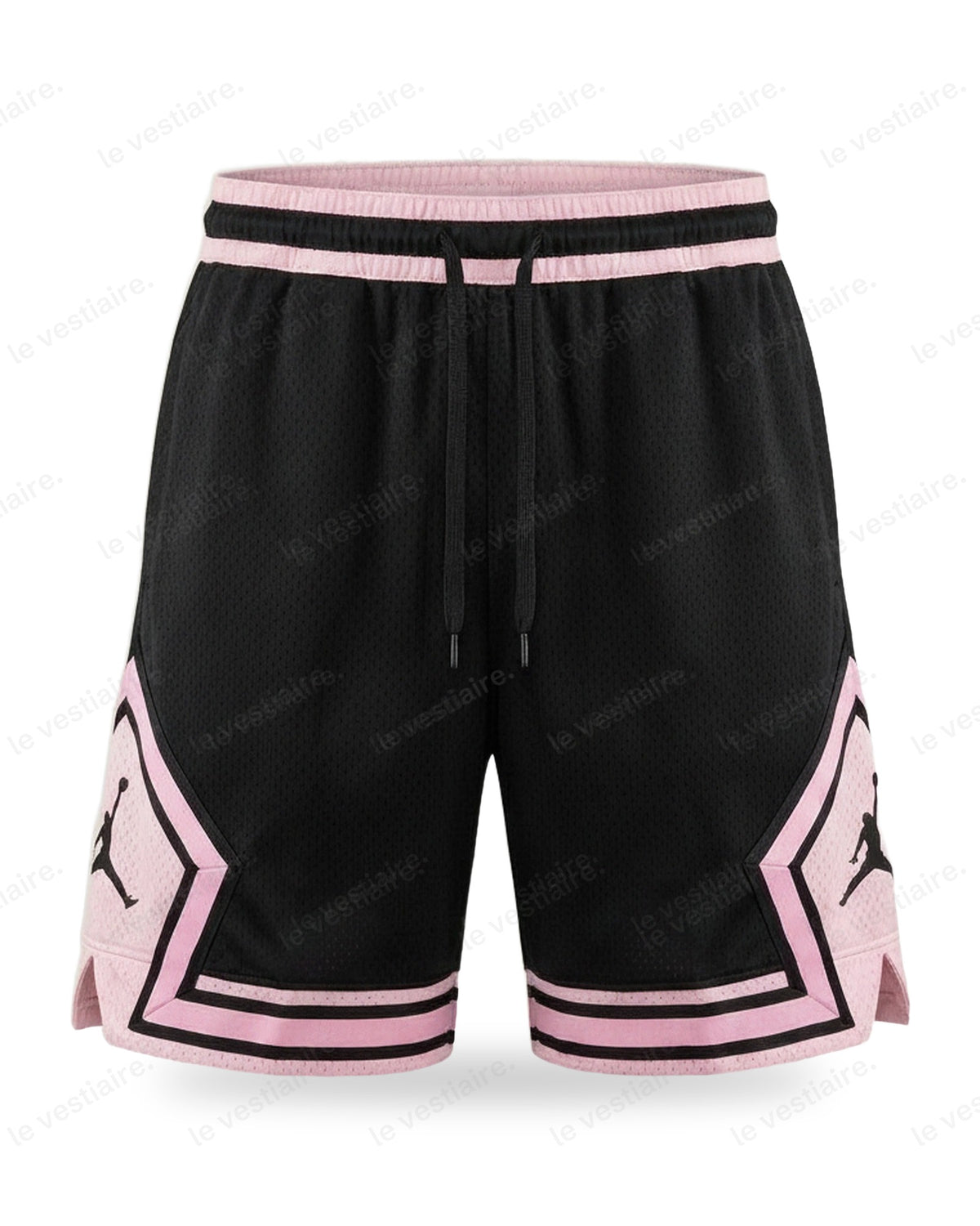Short Jordan Diamond Noir Losange Rose Poudré — Le Vestiaire