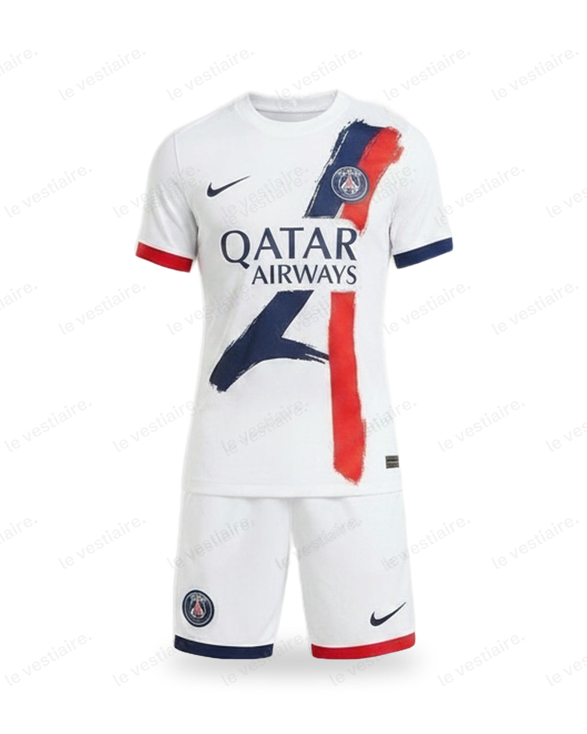 Paris Saint-Germain - Kit Extérieur Maillot + Short Blanc 2024/25 — Le Vestiaire