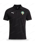 Maroc - Polo Noir Uni Écusson — Le Vestiaire