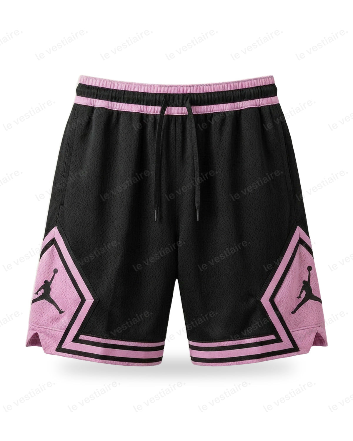Short Jordan Diamond Noir Losange Rose — Le Vestiaire