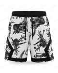 Short Jordan Diamond Toile Tropicale Blanche — Le Vestiaire