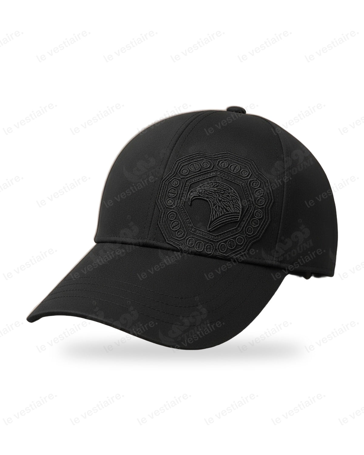 Casquette Aigle – Écusson Brodé Ton sur Ton — Noir — Le Vestiaire