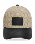 Casquette Coach – Beige Monogramme & Cuir — Le Vestiaire