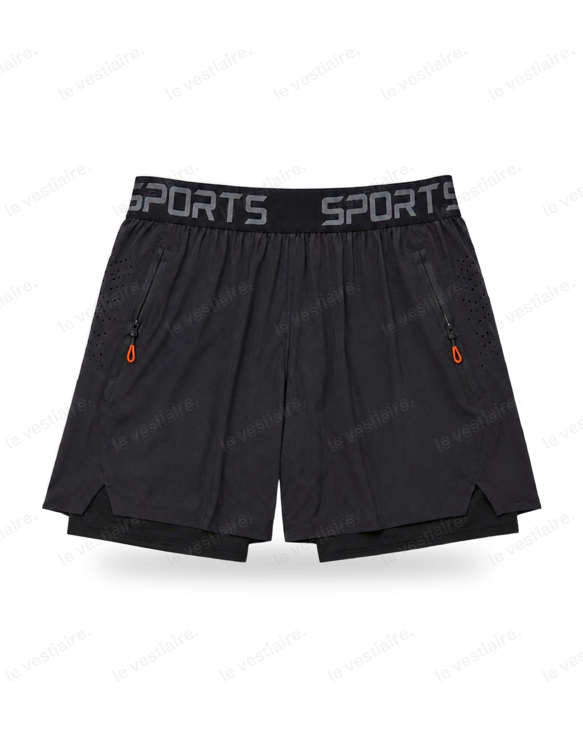 Short Running 2-en-1 – Anthracite — Le Vestiaire