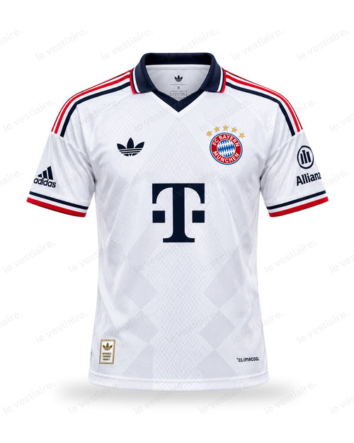 Bayern Munich - Maillot Extérieur Blanc Rétro 2026/27