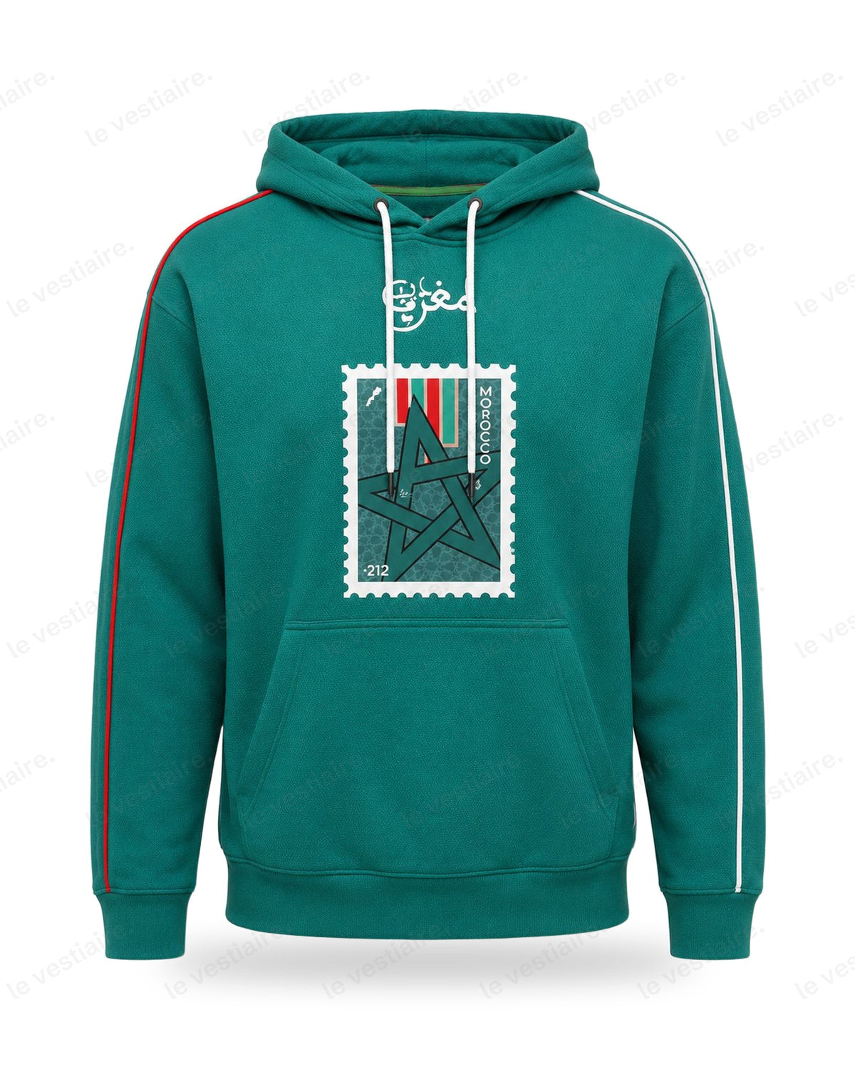 Maroc - Hoodie Vert Édition Timbre
