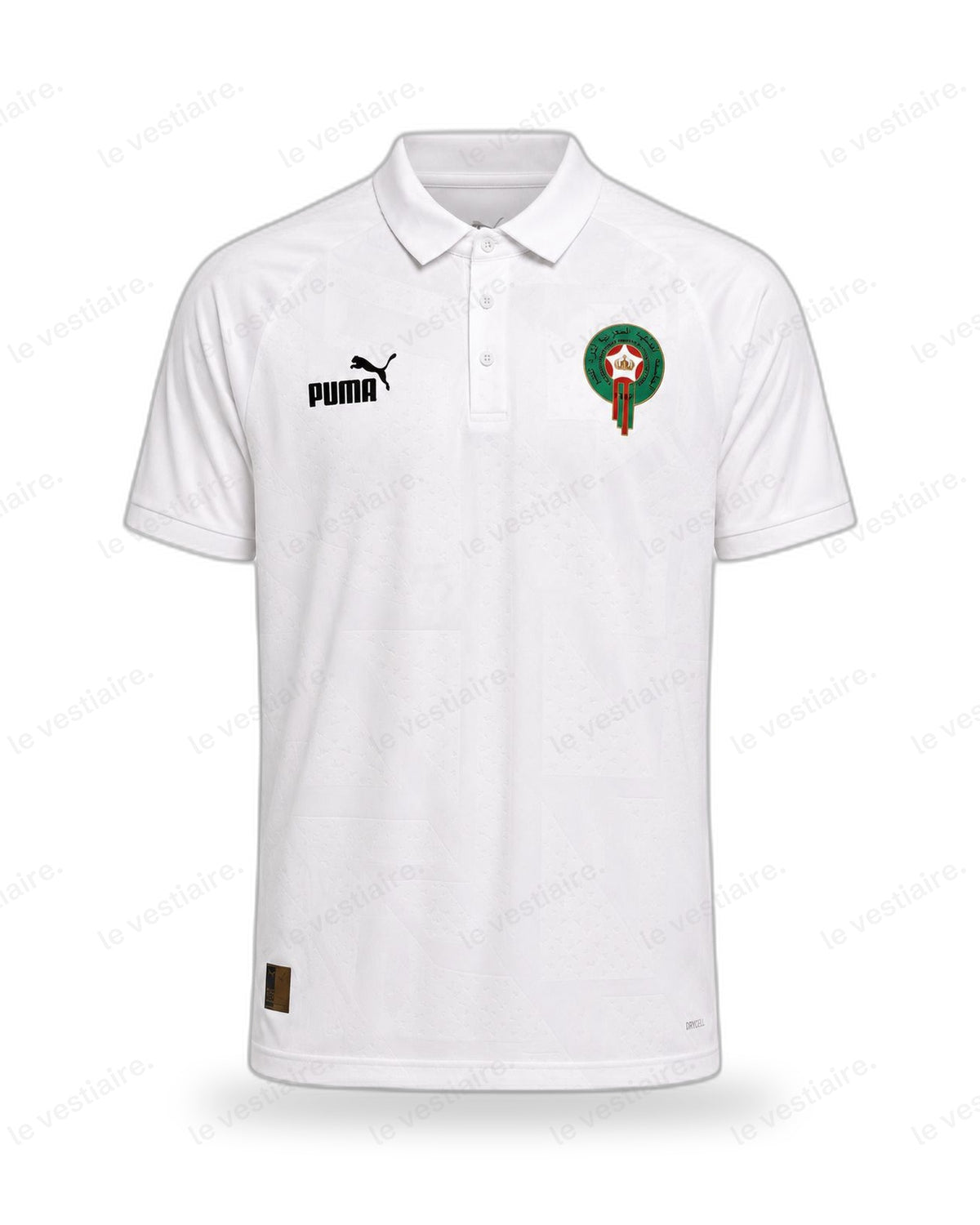 Maroc - Polo Blanc Uni Écusson