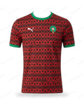 Maroc - T-shirt Rouge & Noir Motif Arcs Mauresques