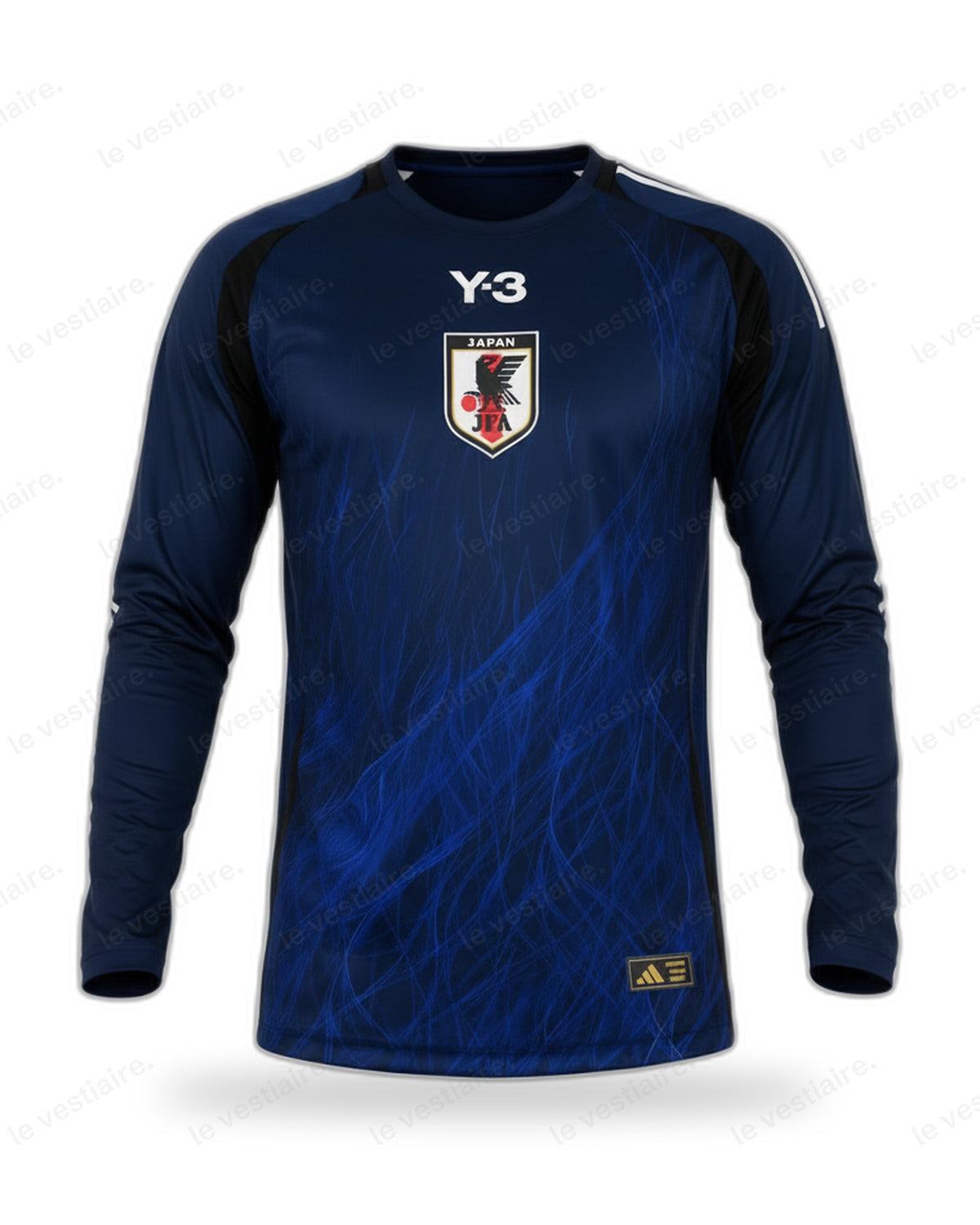 Japon - Maillot Y-3 Bleu Marine Manches Longues 2024